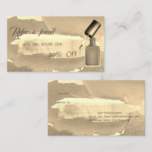 Carte de référence Abstraite de la brosse d'aquare (Devant / Derrière)