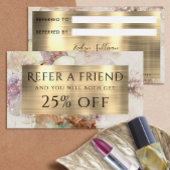 Carte de référence Aquarelle et Gold Foil