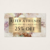 Carte de référence Aquarelle et Gold Foil (Devant)