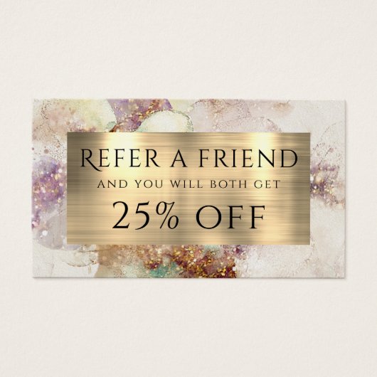 Carte de référence Aquarelle et Gold Foil (Devant)