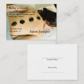 Carte de référence avec des pierres de massage (Devant / Derrière)