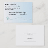 Carte de référence avec l'arrière - plan bleu (Devant / Derrière)