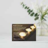 Carte de référence avec les bougies votives (Debout devant)