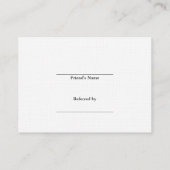 Carte de référence avec tulipes et oubliettes (Dos)