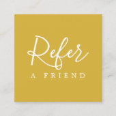 Carte de référence blanche or simple et élégante (Devant)