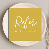 Carte de référence blanche or simple et élégante