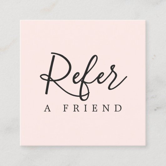 Carte de référence blanche Rose simple et élégante (Devant)