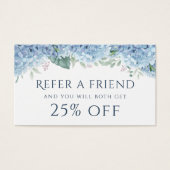 Carte de référence Blue Hydrangea (Devant)