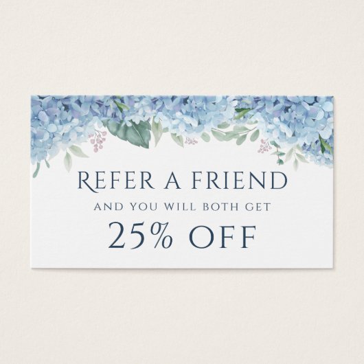 Carte de référence Blue Hydrangea (Devant)