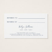 Carte de référence Blue Hydrangea (Dos)