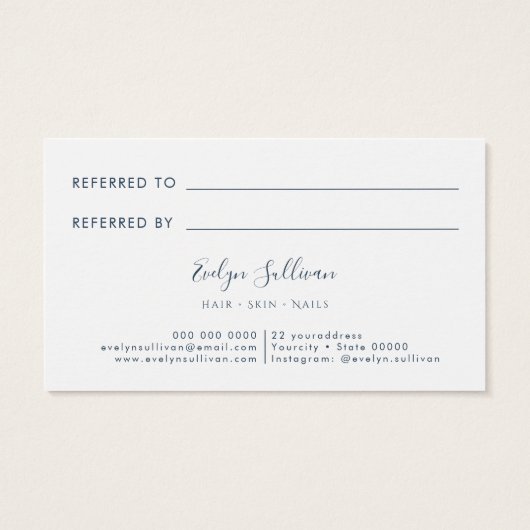 Carte de référence Blue Hydrangea (Dos)