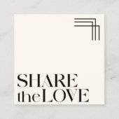 Carte de référence Boho noir blanc simple et éléga (Devant)