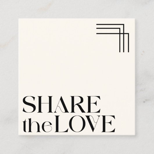 Carte de référence Boho noir blanc simple et éléga (Devant)