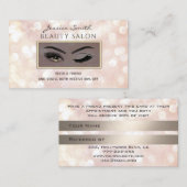 Carte de référence chic bokeh cils et sourcils (Devant / Derrière)