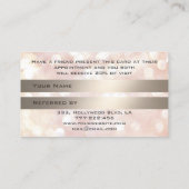 Carte de référence chic bokeh cils et sourcils (Dos)