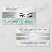 Carte de référence chic bokeh cils et sourcils (Devant / Derrière)