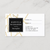 Carte de référence Chic Gold Bobby Pins Hair Salon (Dos)