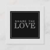 Carte de référence chic moderne en rayures noir et (Devant)