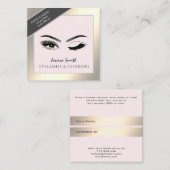 Carte de référence chic or cils & sourcils (Devant / Derrière)
