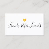 Carte de référence client Gold Heart (Devant)