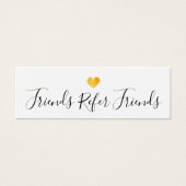 Carte de référence client Gold Heart simple (Devant)