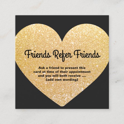 Carte de référence client Modern Gold Parties scin (Devant)