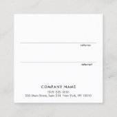 Carte de référence client Modern Gold Parties scin (Dos)