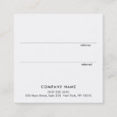 Carte de référence client Modern Gold Parties scin (Dos)