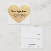 Carte de référence client Modern Gold Parties scin (Devant / Derrière)