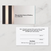 Carte de référence client moderne Black et Rose Go (Devant / Derrière)