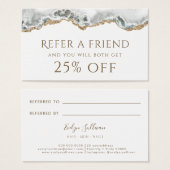 Carte de référence d'âge blanc (Devant & derrière)