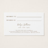 Carte de référence d'âge blanc (Dos)