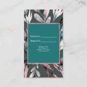 Carte de référence d'ami botanique aquarelle corai (Dos)