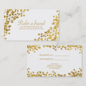 Carte de référence d'ami en tons dorés Baby's Brea (Devant / Derrière)