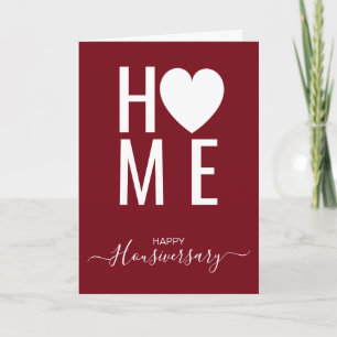Carte de référence d'anniversaire de maison joyeus