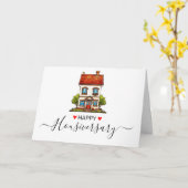 Carte de référence d'anniversaire de maison joyeux (Fleur jaune)