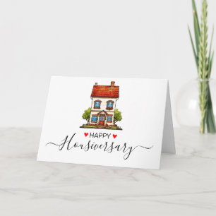 Carte de référence d'anniversaire de maison joyeux