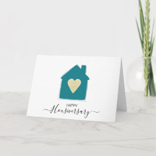Carte de référence d'anniversaire de maison joyeux