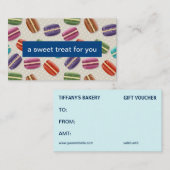 Carte de référence de boulangerie du bon | de (Devant / Derrière)