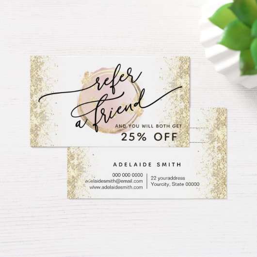 carte de référence de conception de cercle rose (Bureau)