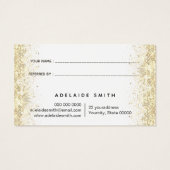 carte de référence de conception de cercle rose (Dos)