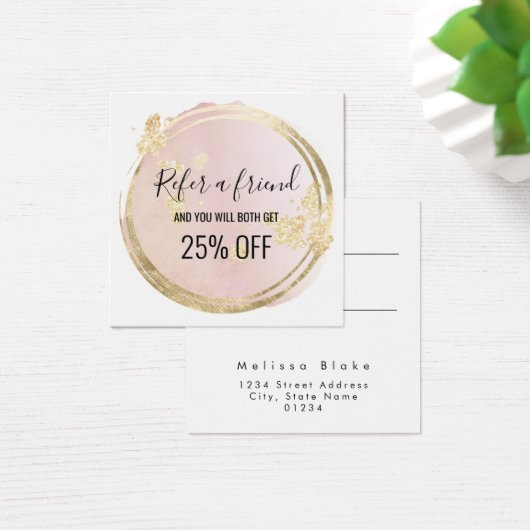 carte de référence de conception de cercle rose (Bureau)