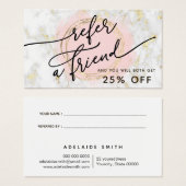 carte de référence de conception de marbre (Devant & derrière)