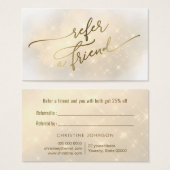 carte de référence de conception de nuage brillant (Devant & derrière)