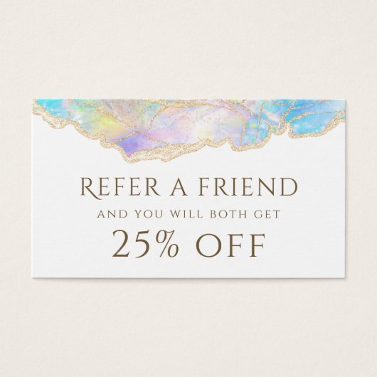 Carte de référence de conception Opale bleue (Devant)