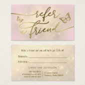 carte de référence de conception papillons (Devant & derrière)