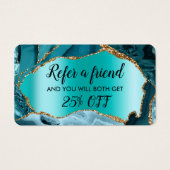 Carte de référence de fausse feuille d'agate turqu (Devant)