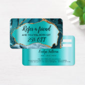 Carte de référence de fausse feuille d'agate turqu (Bureau)