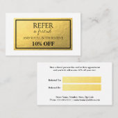 Carte de référence de feuille d'or (Devant / Derrière)