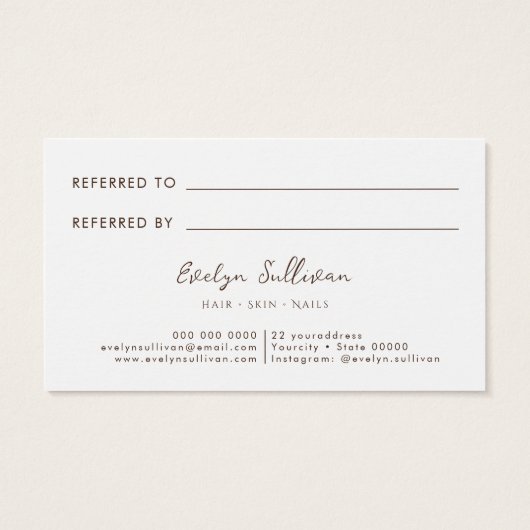 Carte de référence de fleurs séchées (Dos)